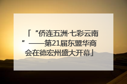 “侨连五洲·七彩云南”——第21届东盟华商会在德宏州盛大开幕