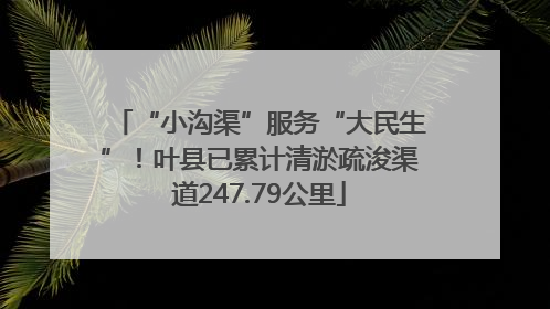 “小沟渠”服务“大民生”！叶县已累计清淤疏浚渠道247.79公里