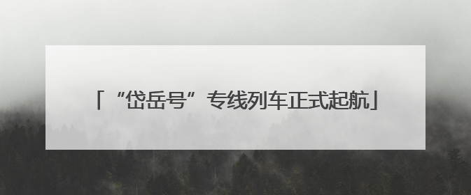 “岱岳号”专线列车正式起航