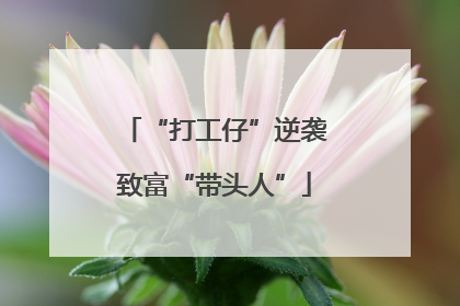 “打工仔”逆袭致富“带头人”