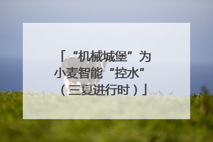 “机械城堡”为小麦智能“控水”（三夏进行时）