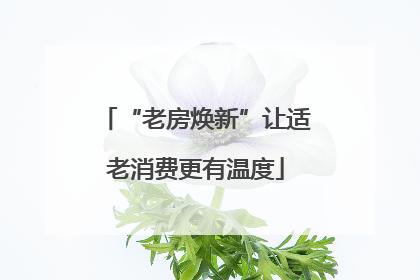 “老房焕新”让适老消费更有温度