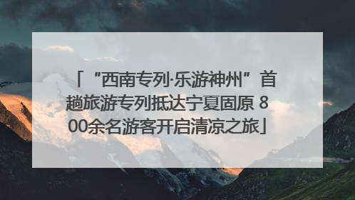 “西南专列·乐游神州”首趟旅游专列抵达宁夏固原 800余名游客开启清凉之旅