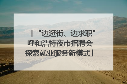 “边逛街、边求职” 呼和浩特夜市招聘会探索就业服务新模式