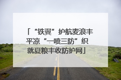 “铁翼”护航麦浪丰 平凉“一喷三防”织就夏粮丰收防护网