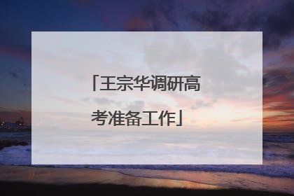 王宗华调研高考准备工作