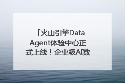 火山引擎Data Agent体验中心正式上线！企业级AI数据专家触手可及