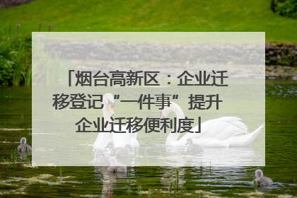 烟台高新区：企业迁移登记“一件事”提升企业迁移便利度