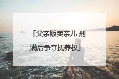父亲贩卖亲儿 刑满后争夺抚养权