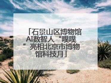 石景山区博物馆AI数智人“噗噗”亮相北京市博物馆科技月