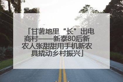 甘薯地里“长”出电商村——新泰80后新农人张甜甜用手机新农具撬动乡村振兴