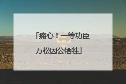 痛心！一等功臣万松因公牺牲