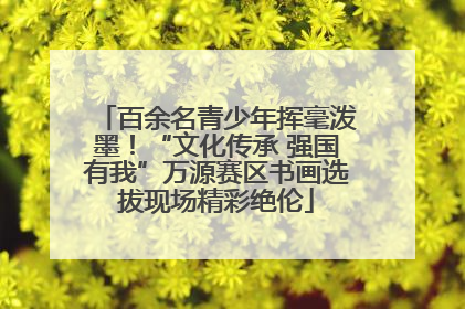 百余名青少年挥毫泼墨！“文化传承 强国有我”万源赛区书画选拔现场精彩绝伦