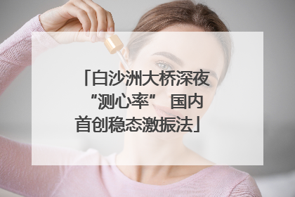 白沙洲大桥深夜“测心率” 国内首创稳态激振法