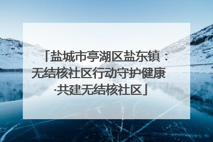 盐城市亭湖区盐东镇：无结核社区行动守护健康 ·共建无结核社区
