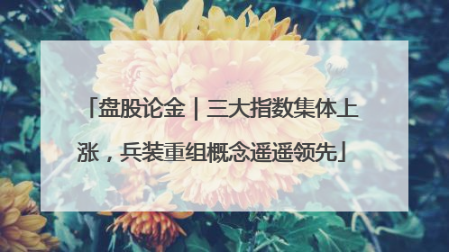 盘股论金｜三大指数集体上涨，兵装重组概念遥遥领先