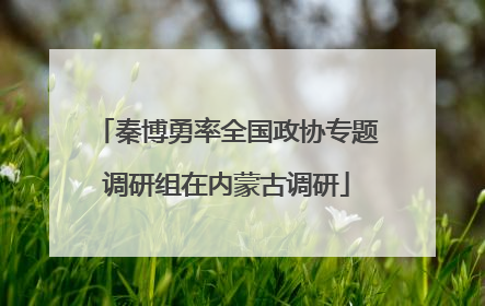 秦博勇率全国政协专题调研组在内蒙古调研