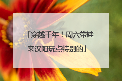 穿越千年！周六带娃来汉阳玩点特别的