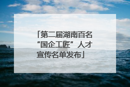 第二届湖南百名“国企工匠”人才宣传名单发布