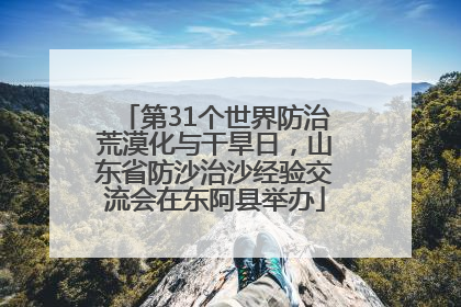 第31个世界防治荒漠化与干旱日，山东省防沙治沙经验交流会在东阿县举办