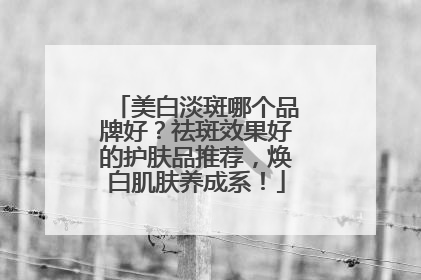 美白淡斑哪个品牌好？祛斑效果好的护肤品推荐，焕白肌肤养成系！
