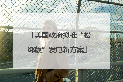 美国政府拟推“松绑版”发电新方案