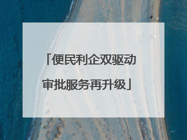 便民利企双驱动 审批服务再升级
