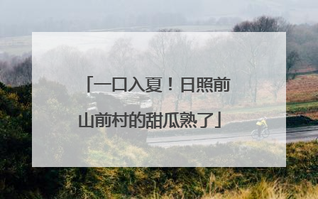 一口入夏！日照前山前村的甜瓜熟了