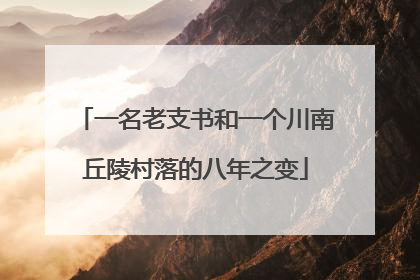 一名老支书和一个川南丘陵村落的八年之变