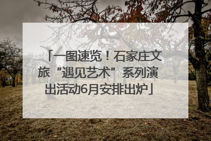 一图速览！石家庄文旅“遇见艺术”系列演出活动6月安排出炉