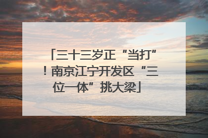 三十三岁正“当打”！南京江宁开发区“三位一体”挑大梁