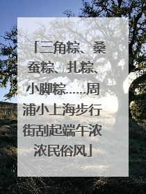 三角粽、桑蚕粽、扎粽、小脚粽……周浦小上海步行街刮起端午浓浓民俗风