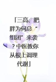 三高、肥胖为何总“组团”来袭？中医教你从根上调理代谢