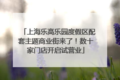 上海乐高乐园度假区配套主题商业街来了！数十家门店开启试营业