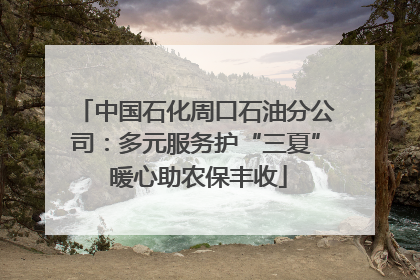 中国石化周口石油分公司：多元服务护“三夏” 暖心助农保丰收