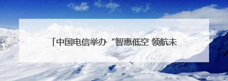 中国电信举办“智惠低空 领航未来”第二届低空经济合作发展大会