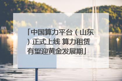 中国算力平台（山东）正式上线 算力租赁有望迎黄金发展期