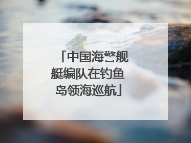中国海警舰艇编队在钓鱼岛领海巡航