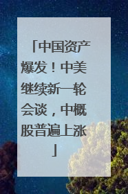 中国资产爆发！中美继续新一轮会谈，中概股普遍上涨