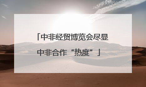 中非经贸博览会尽显中非合作“热度”