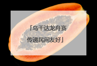 乌干达龙舟赛传递民间友好