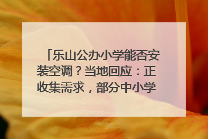 乐山公办小学能否安装空调？当地回应：正收集需求，部分中小学已启动安装｜云求助