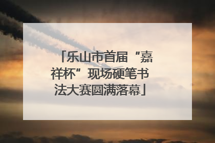 乐山市首届“嘉祥杯”现场硬笔书法大赛圆满落幕
