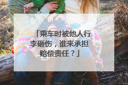 乘车时被他人行李砸伤，谁来承担赔偿责任？