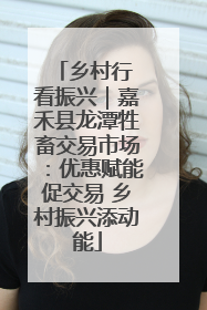 乡村行 看振兴｜嘉禾县龙潭牲畜交易市场：优惠赋能促交易 乡村振兴添动能