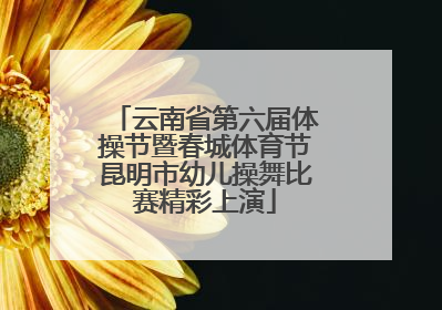 云南省第六届体操节暨春城体育节昆明市幼儿操舞比赛精彩上演