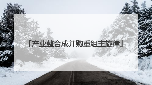 产业整合成并购重组主旋律