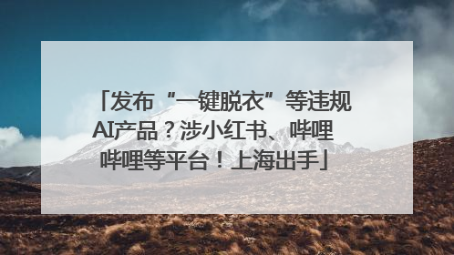 发布“一键脱衣”等违规AI产品？涉小红书、哔哩哔哩等平台！上海出手