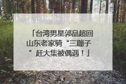 台湾男星郭品超回山东老家骑“三蹦子”赶大集被偶遇！