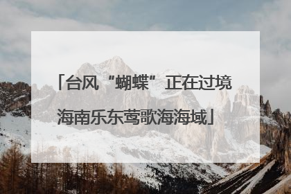 台风“蝴蝶”正在过境海南乐东莺歌海海域